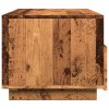 vidaXL Konferenční stolek s LED osvětlením old wood 90 x 49 x 40 cm