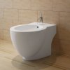 vidaXL Keramické WC a bidet bílé