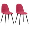 vidaXL Jídelní židle 2 ks vínové samet