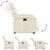 vidaXL Zvedací polohovací křeslo krémové umělá kůže