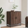 vidaXL Příborník hnědý dub 68 x 35 x 76 cm kompozitní dřevo a kov