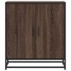 vidaXL Příborník hnědý dub 68 x 35 x 76 cm kompozitní dřevo a kov
