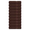 vidaXL Ručníky FROGN 10 ks hnědé 100x150 cm 360 g/m²