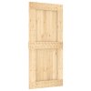 vidaXL Posuvné dveře s kováním 95 x 210 cm masivní borové dřevo