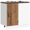 vidaXL Kuchyňská spodní skříňka "Kalmar" staré dřevo kompozitní