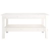 vidaXL Konferenční stolek bílý 80 x 50 x 40 cm masivní borové dřevo