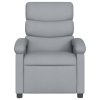 vidaXL Elektrické polohovací křeslo světle šedé textil