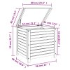 vidaXL Zahradní úložný box 60 x 50 x 55 cm masivní eukalyptové dřevo
