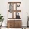 vidaXL Předsíňový strom SANDNES 87x40x159,5cm Borovicový masiv
