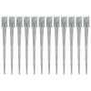 vidaXL Kotvící hroty 12 ks stříbrné 9 x 9 x 90 cm pozinkovaná ocel