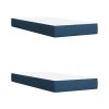 vidaXL Box spring postel s matrací modrá 200x200 cm textil
