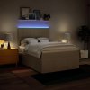 vidaXL Box spring postel s matrací krémová 160x200 cm textil