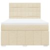 vidaXL Box spring postel s matrací krémová 160x200 cm textil