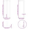 vidaXL Nohy barového stolu ve tvaru T, 2 ks, bílé, 50 x 35 x (110-111) cm, ocel