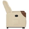 vidaXL Zvedací polohovací křeslo krémové textil