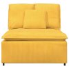 vidaXL Modulární středový modul pohovky s polštáři světle žlutá 100 cm