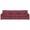 vidaXL Modulární pohovka s polštáři vínově červená