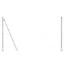 vidaXL Plotový sloupek. Jiný 26 pcs Šedá 3,2 x 3,2 x 68,5 cm Ocel