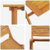 vidaXL Skladací bistro sada 3 pcs Hnědá Masivní akátové dřevo