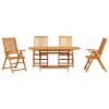 vidaXL Zahradní jídelní souprava 5 pcs Hnědá Masivní akátové dřevo