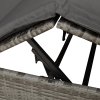 vidaXL Dvojité sluneční lehátko s střechou Šedá 205 x 129 x 200 cm