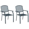 vidaXL Židle 2 pcs Antracit 56 x 65 x 89 cm Ocel