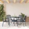 vidaXL Zahradní křeslo 4 pcs Antracit 56 x 65 x 89 cm Ocel