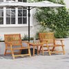 vidaXL Relax Lavice 2 pcs Hnědá Masivní akátové dřevo