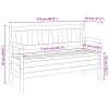 vidaXL Venkovní lavice Hnědá 119 x 44 x 76 cm Masivní borové dřevo