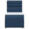vidaXL Box spring postel s matrací modrá 80x200 cm textil