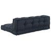 vidaXL Polstrovaný pohovkový polštář 2 pcs Antracitová Textil