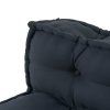 vidaXL Polstrovaný pohovkový polštář 2 pcs Antracitová Textil
