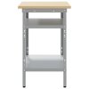 vidaXL Pracovní stůl Šedá 100 x 55 x 85 cm Ocel a inženýrské dřevo
