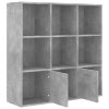 vidaXL Knihovna betonově šedá 98 x 30 x 98 cm dřevotříska