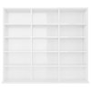 vidaXL Skříňka na CD bílá vysoký lesk 100x23x89,5 cm kompozitní dřevo