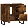 vidaXL Koupelnová skříňka kouřový dub 65 x 33 x 60 cm kompozitní dřevo