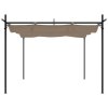 vidaXL Pergola se zatahovací střechou taupe 295 x 292 x 230 cm