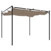 vidaXL Pergola se zatahovací střechou taupe 295 x 292 x 230 cm