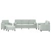 vidaXL 4dílná sedací souprava s polštáři světle šedá samet