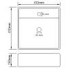 vidaXL Luxusní umyvadlo přepad čtvercové matné růžové 41x41cm keramika