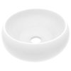 vidaXL Luxusní umyvadlo kulaté matné bílé 40 x 15 cm keramické