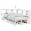 vidaXL Postel s knihovnou bez matrace bílá 75x190 cm masivní borovice
