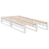 vidaXL Postel s knihovnou bez matrace bílá 75x190 cm masivní borovice