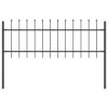 vidaXL Zahradní plot 3 pcs Šedá 5,1 x 0,6 m Práškově lakovaná ocel