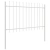 vidaXL Zahradní plot Bílá 5.1 x 0.8 m Práškově lakovaná ocel