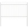 vidaXL Zahradní plot 3 pcs Bílá 5,1 x 1,2 m Práškově lakovaná ocel