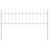 vidaXL Zahradní plot Bílá 6.8 x 0.6 m Práškově lakovaná ocel