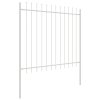 vidaXL Zahradní plot Bílá 11.9 x 1.5 m Práškově lakovaná ocel