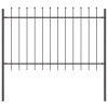 vidaXL Zahradní plot 9 pcs Šedá 15,3 x 1 m Práškově lakovaná ocel