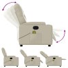 vidaXL Masážní polohovací křeslo krémové umělá kůže